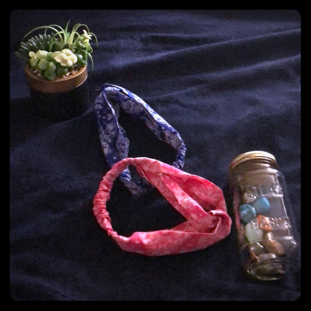 BLUE AND PINK HEADBAND